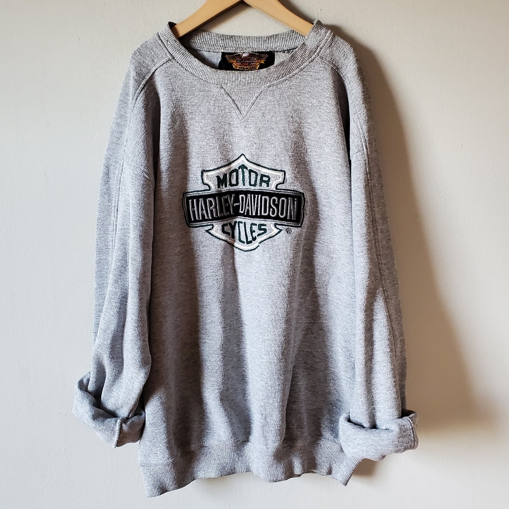Vintage Harley Davidson Embroidered Crewneck Sweatshirt